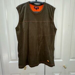 Vintage Mecca Men Olive Tank Top Casual Comfort XL